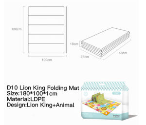 Double-sided Foldable Kid Play Mat Cartoon Baby Play Carpet Soft Foam PE Material Educational Baby Activity Gym Crawling Mat Waterproof Playmats Rug Space Saver