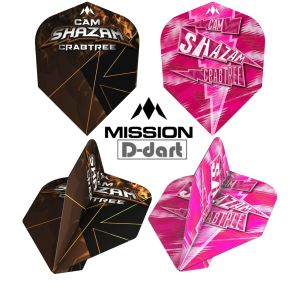 Mission Solo Dart Flights - Cam Crabtree Standard 100 Micron Darts Flight For Soft and Steel Dart