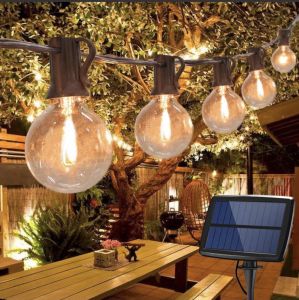 ไฟตกแต่งพลังงานโซล่าเซลล์ 25 LED 7.5เมตร หลอดปิงปองใส วอร์ม ไฟคริสต์มาสพลังงานโซล่าเซลล์ไฟพลังงานแสงอาทิตย์กลางแจ้งไฟประดับไม่เสียค่าไฟ