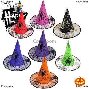 [COD] Cozyroom Adult Kids Black Witch Hats Masquerade Ribbon Wizard Costume Top Pointed Caps Cosplay Halloween Props Party Decoration