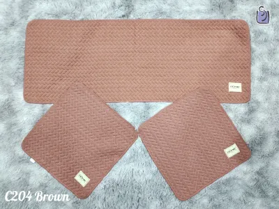 Alas Kusyen Kereta Patchwork - Cotton (Car Seat Cushion Mat Set)