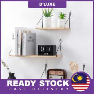 DLUXE Rope Swing Wooden Wall Hanging Shelves Wall Shelf Wall Rack Wall Decor Wall Decoration Art Storage