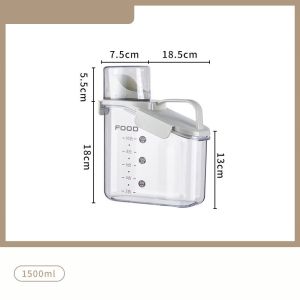 【The Phoenix】กล่องอาหารสัตว์เลี้ยง COD ความจุขนาดใหญ่ 10 กก. กล่องอาหารสุนัขพร้อมรอกถ้วยตวงป้องกันความชื้น