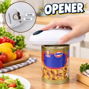 Tulip Home Furnishings Store Electric Can Opener Automatic Smooth Edge Jar Tin Bottle Opener Hands Free Easy To Clean Safe Home Kitchen Daily Useful Tool