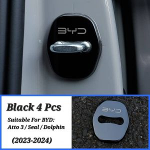 【B262 READY STOCK】BYD Atto 3 Seal Dolphin Stainless Steel Car Door Lock Cover Car Door Lock Protector Case