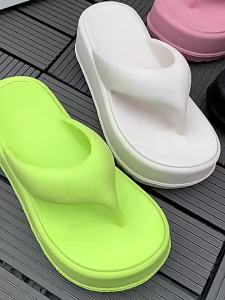 [Free Shipping] Eva womens summer height-increasing non-slip flip-flops new platform thick-soled high-heeled sandals for petite women