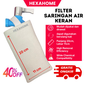 HEXAHOME - Filter Air Kran 20x11cm 5 Micron Saringan Air Tandon Saringan Air Keran