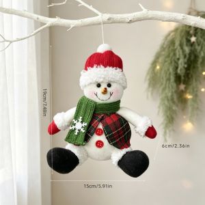 MAOMEI Chân dài Đồ trang trí treo trên cây thông Noel. Ông già Noel Búp bê hình hươu Đồ trang trí hình búp bê Giáng sinh. Quyến rũ Người tuyết dây chuyền hình ông già Noel Giáng sinh Giáng sinh