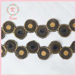 [PER METER] Renda bordir bulat kuning satin renteng lebar 2cm vintage rustic hiasan souvenir parcel hijab wanita hiasan hijab termurah aksesoris hampers hadiah dekorasi souvenir seserahan pernikahan