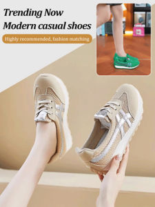 Breathable Platform Sports Shoes Women Running Sneakers/Color-blocking Design/Thick Sole/Trendy Durable Gym Shoes For Outdoor Casual Ladies