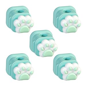 INNEED 5pcs ic Desktop Cable Organizer Self-adhesive 3D Cat Claw Cable Clip Buckle Cute Charging Line Winder