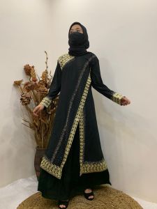 Gamis Abaya Turkey Selendang India Terbaru Termewah Size Jumbo GAC 15