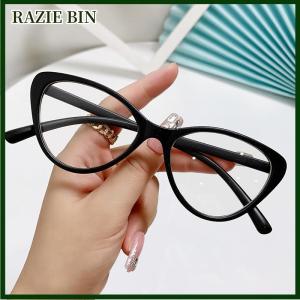 RAZIE BIN Cá tính thời trang mèo mắt kính phụ nữ tam giác khung Đảng máy tính trò chơi bảo vệ mắt Kính mắt