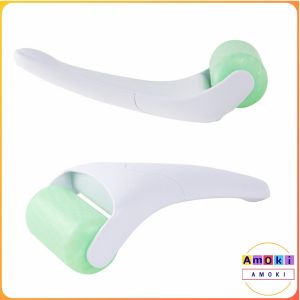 AmoKi Green Ice Roller Face for Body Massage Eye Puffiness Relief Iced Wheel Prevent Wrinkles Anti Aging