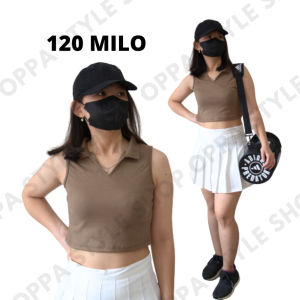 Oppa Style Shop 120 Korean Tanktop Knit Crop Top Rajut Tanktop Kerah Tanktop Korea