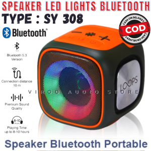 Speaker Sy 308 Tws Speaker Bluetooth Nirkabel Portabel Multifungsi Dengan Lampu Rgb Dan Dudukan Telepon - Cod