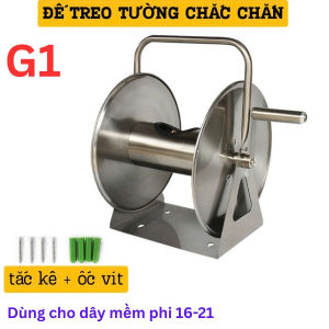Vòi tưới cây tăng áp thân đúc dây phi 18 cấu tạo 3 lớp khung rulo cuộn dây bằng inox bền bỉ treo tường hoặc sách tay tiện lợi tặng 2m dây dẫn nước từ vòi vào khung bảo hành 6 tháng