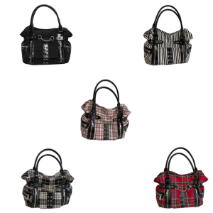 Dung tích lớn Túi Dây Xích Đeo Vai trong Gothic Punk thiết kế thực tế vải nách túi cho những người đam mê thời trang