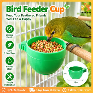 5pcs Bird Feeding Bowl Plastic Cage Mount Food Water Cup Parrot Budgie Lovebird Feeder Dish Pet Bird Cage Accessories