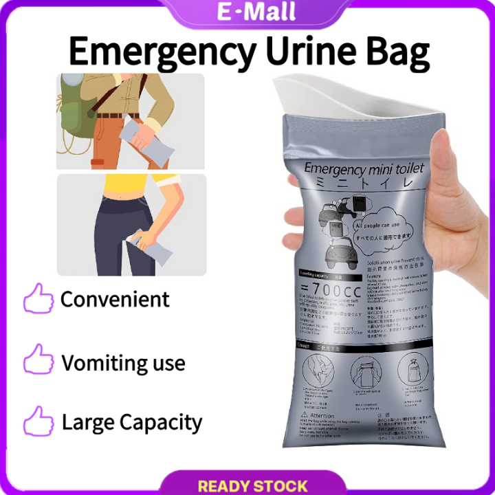 EMALL 700ML Disposable Emergency Urine Bag Unisex Emergency Toilet