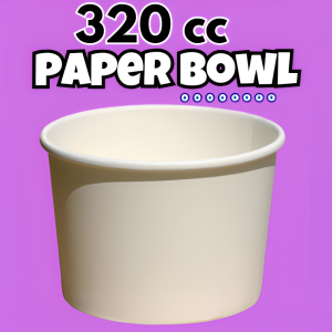 Moolah 50pcs / pack 320cc PAPER BOWL - plain white laminated wall - for food soup rice meals business food cart - lowest price