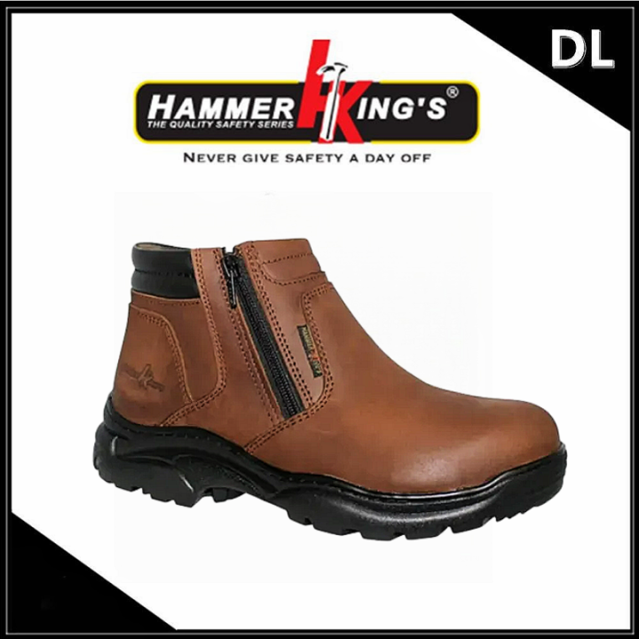HAMMER KING SAFETY SHOES/BOOTS MID CUT HK 13013 BROWN (READY STOCKS