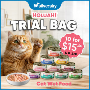 [Trial Bag] Holuah! Gravy Cat Wet Food | Human-Grade Tuna Recipes in Tender Chunks (10 cans x 80g)