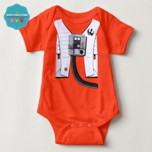 Baby Character Onesies with Name Back Print - StarWars Poe Dameron