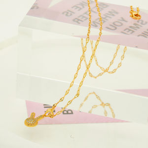 Hyl Jewelry 305N Kalung Titanium Wanita Karat Emas Silver Asli Panjang Muda Dan Anti Luntur