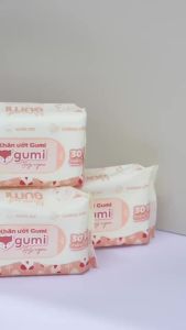 Thùng 18 gói khăn ướt 30 tờ Gumi không cồn không parabens cao cấp dành cho em bé