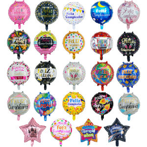 18 Inch Round Happy Birthday Foil Balloon For Decoration Celebration Party Birthday Wedding Event Foil Balloon