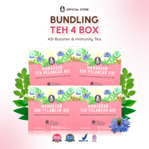 [4 PCS] MamaBear Special Bundling Teh Pelancar ASI Isi 20 Sachet - ASI Booster Pelancar Peningkat Produksi ASI Halal BPOM
