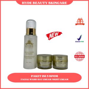 HYDE BEAUTY SKINCARE PAKET GLOWING ISI 5 SERUM CREAM FORTE ( FREE POUCH )