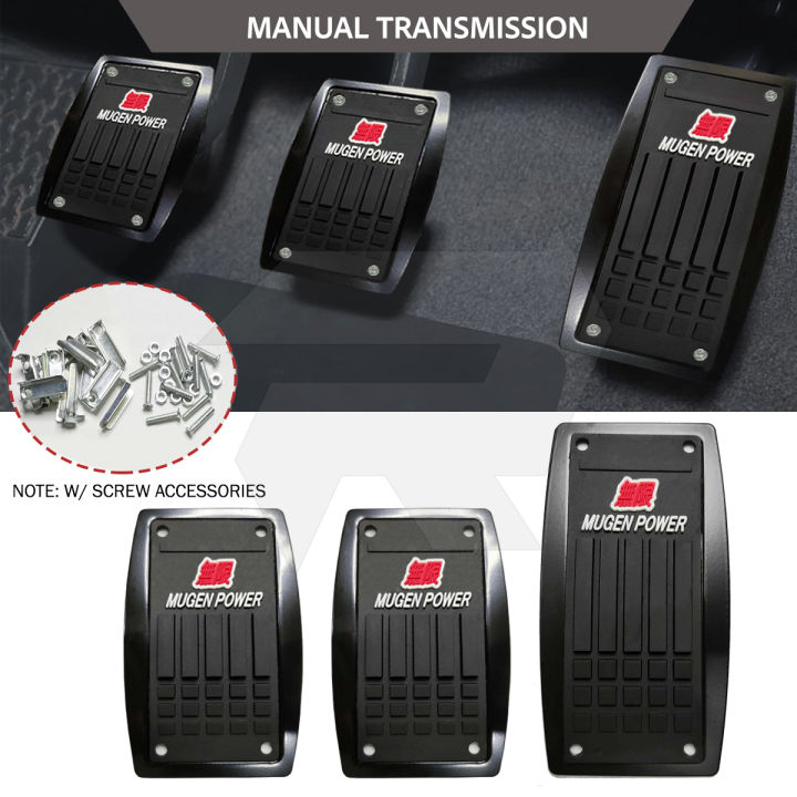 Set Pedaliere Acceleratore E Freno AUXITO Rosse Antiscivolo Universali Per Auto