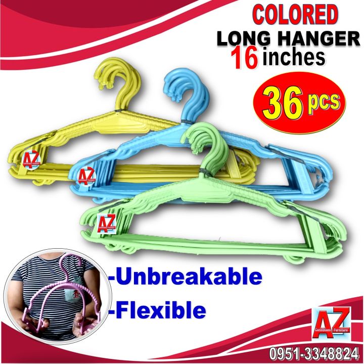 UNBREAKABLE LONG Hanger 36 pcs Size 16 Plastic Hanger For Adults (3 ...