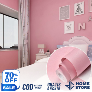 DCH - WALLPAPER Stiker Dinding  45cm x 1m Premium High Quality Motif Pastel Tekstur Polos TERMURAH