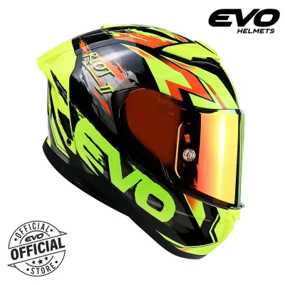 EVO XT-300 Riot II Full Face Dual Visor Helmet With Free Clear Lens