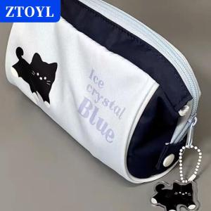 [COD]🔥🔥🔥ZTOYL 1 Piece Student Pencil Case For Boy Girl Korean Fashion Cartoon Black Cat Pencil Bag High Capacity Stationery Storage Bag School