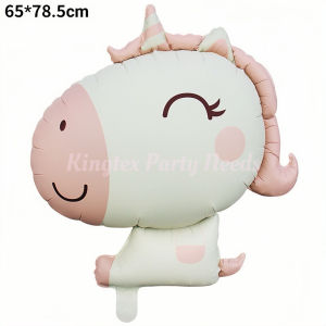 Ins style Unicorn matte foil balloon Cute Smiling unicorn foil balloon wedding birthday party decoration party needs