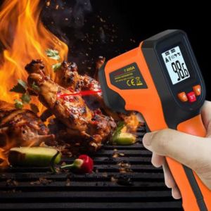 DJDK Non-Contact Infrared Thermometer LCD Display -50℃ To 400/600℃ Digital Temperature Meter Practical Backlit Screen Cooking Thermometer For Home