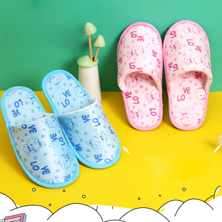 1Pair Children's Disposable Slippers Hotel Room SPA Portable Closed Toe  Cute Slippers Home Guest Kids Baby Indoor Travel Shoes Lazada PH