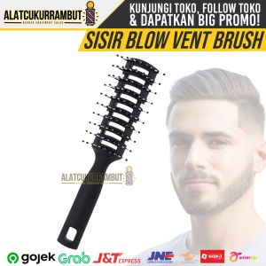 Sisir Vent Brush Sisir Rambut Ventilasi Sisir Blow Dry Setengah Barber Salon