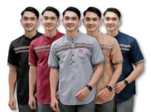 BAJU KOKO KURTA TERBARU 2021 LENGAN PENDEK BAHAN TOYOBO SERAP KERINGAT
