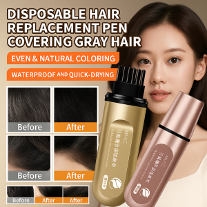 Hairbrush Natural Plants Cover Gray Hair Hair Care Moisturize Metal Tube Natural Coloring Toothbrush
