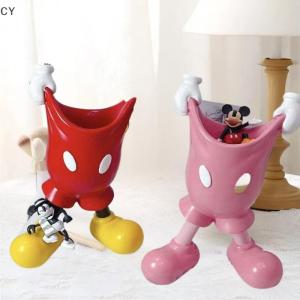 CY🌠🌠🌠 Disney Mickey quần bút chủ phim hoạt hình bút chì văn phòng phẩm trang điểm bàn chải lưu trữ ống máy tính để bàn trang trí sinh viên cô gái Quà Tặng