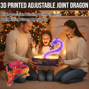 【Auspicious Dragon Welcomes Good Fortune】90cm Jointed Movable Realistic Dragon Ornament 3D Printed Chinese Dragon Decompression Toy