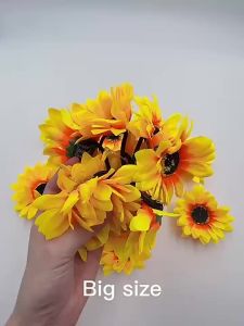 10 PCS/Cute sunflower and smiley flower ponytail