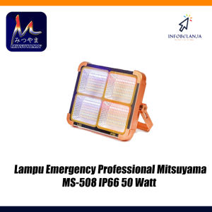 Lampu Emergency Professional Mitsuyama MS-508 IP66 50 Watt Power Bank Solar Cel Original