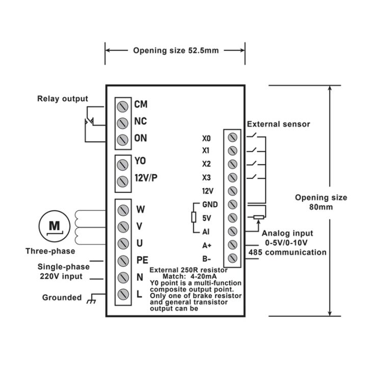 【MAO】-Frequency Converter 750W VFD Single Phase 220V Input 3 Phase 220V ...