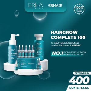 ERHA ERHAIR Hairgrow Shampoo 100 ml + Hairgrow Serum + Tonik - Penumbuh Rambut Rontok Lengkap